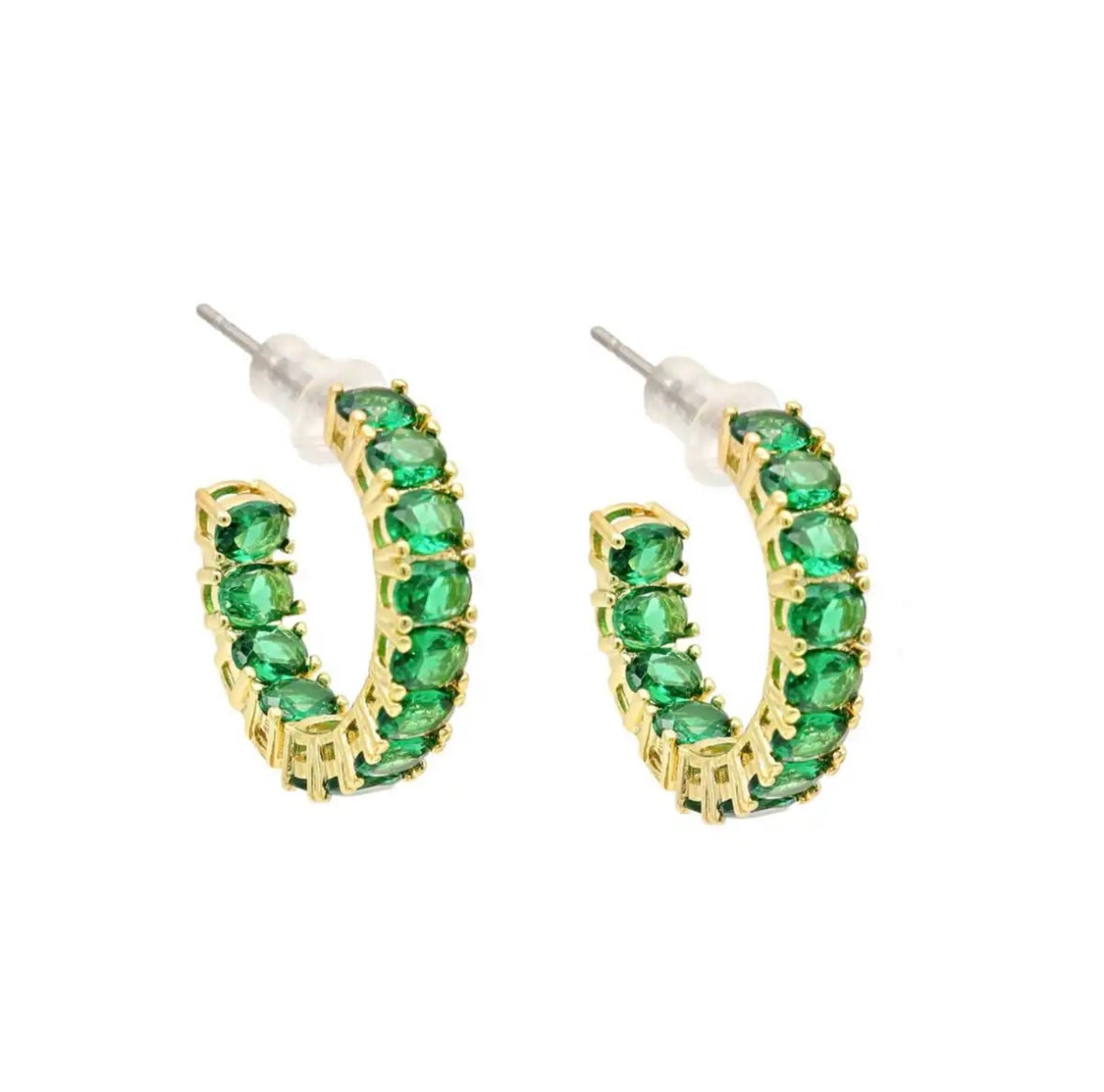 Orecchino Cerchietto Zirconi Grandi