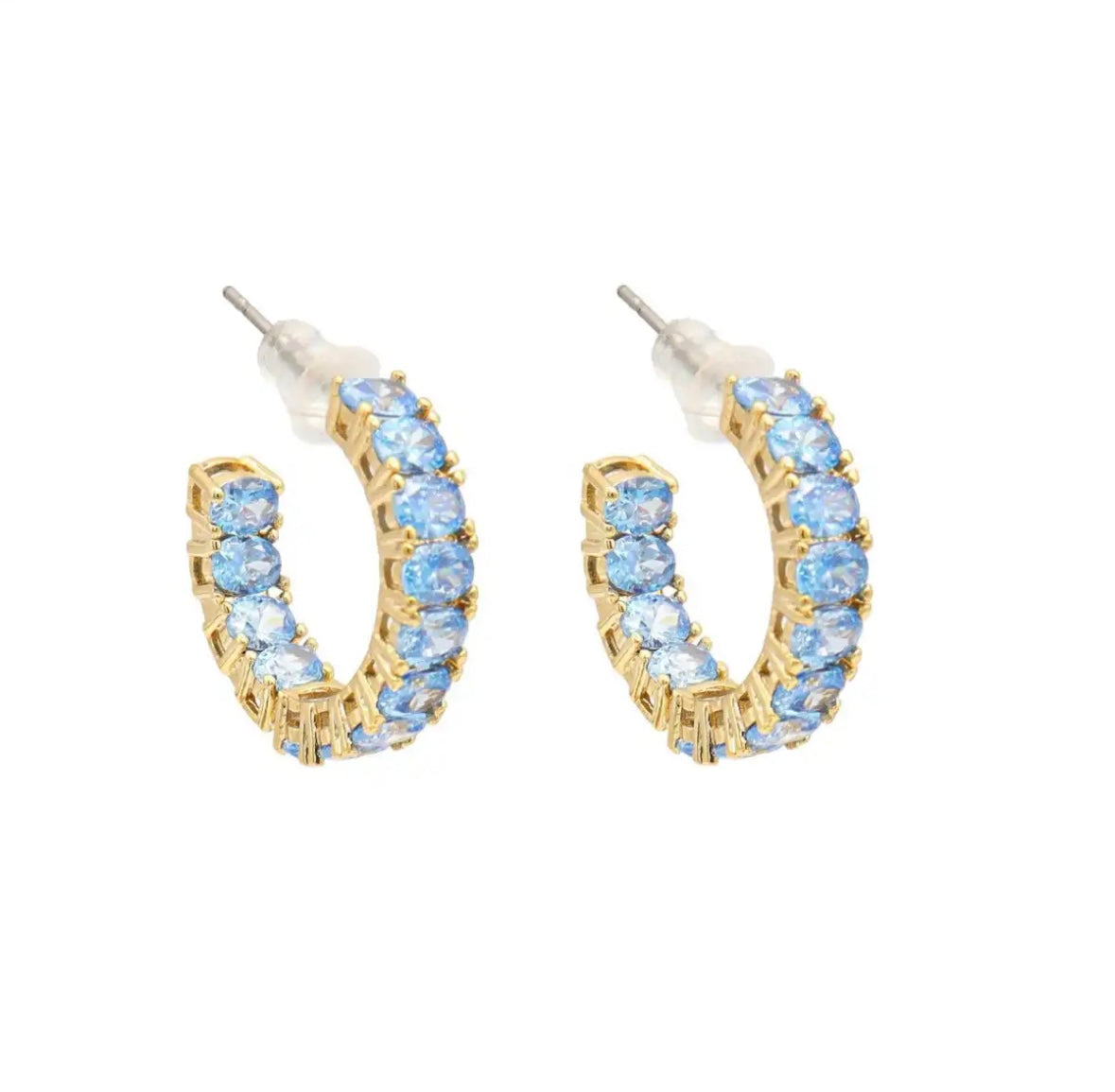 Orecchino Cerchietto Zirconi Grandi