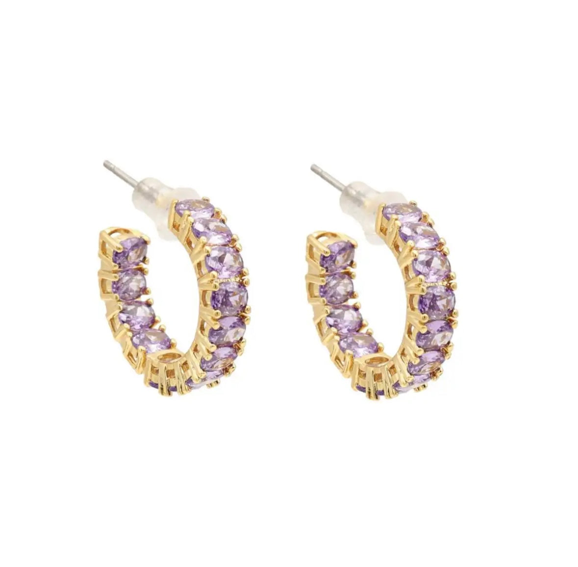 Orecchino Cerchietto Zirconi Grandi