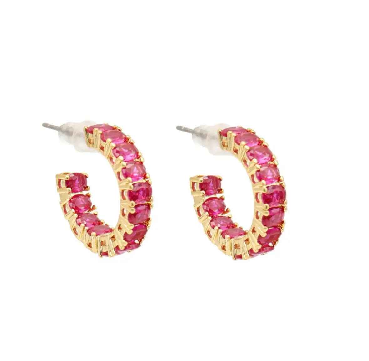 Orecchino Cerchietto Zirconi Grandi