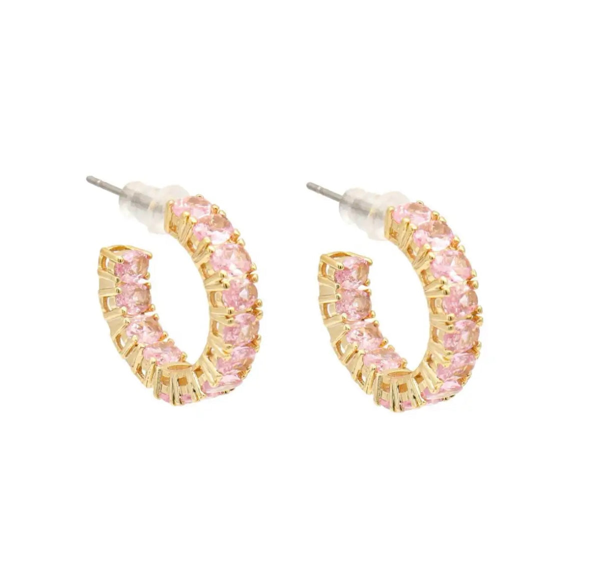 Orecchino Cerchietto Zirconi Grandi