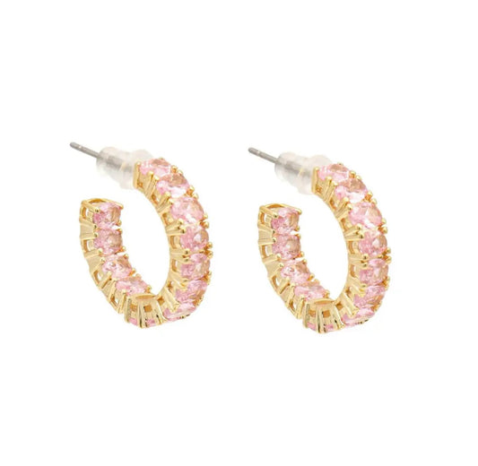 Orecchino Cerchietto Zirconi Grandi